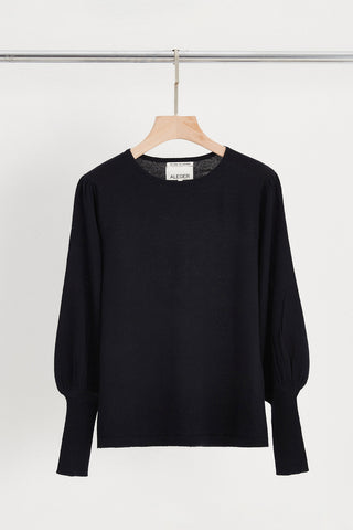 N. 57 BOBBLE CROPPED SWEATER | BLACK