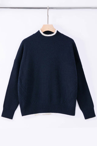 N. 57 BOBBLE CROPPED SWEATER | BLACK